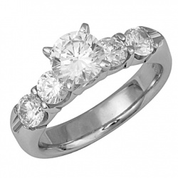 FROST - N209 Engagement ring available in various total weights, center and/or side stone shapes, and type/color of gem. 